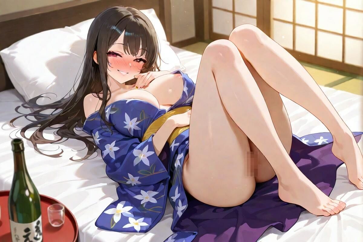 サンプル画像4:はだけた浴衣  その視線が僕を誘惑する(AI幻想工房) [d_535252]