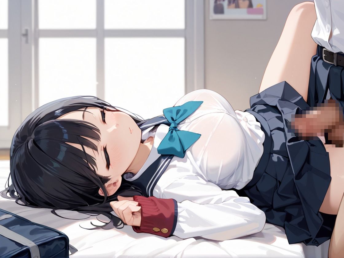 サンプル画像2:爆乳女子校生と本気セックスしてみた(まひなの花) [d_535383]