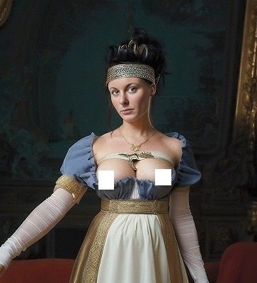 サンプル画像4:歴史修正主義芸術:ナポレオンの妹（ポーリーヌ）をおっぱいまるみえにしました！(MUTANTITS) [d_535399]
