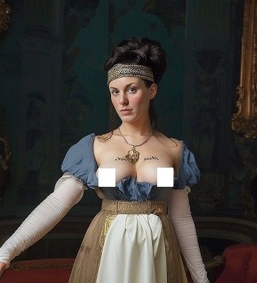 サンプル画像5:歴史修正主義芸術:ナポレオンの妹（ポーリーヌ）をおっぱいまるみえにしました！(MUTANTITS) [d_535399]