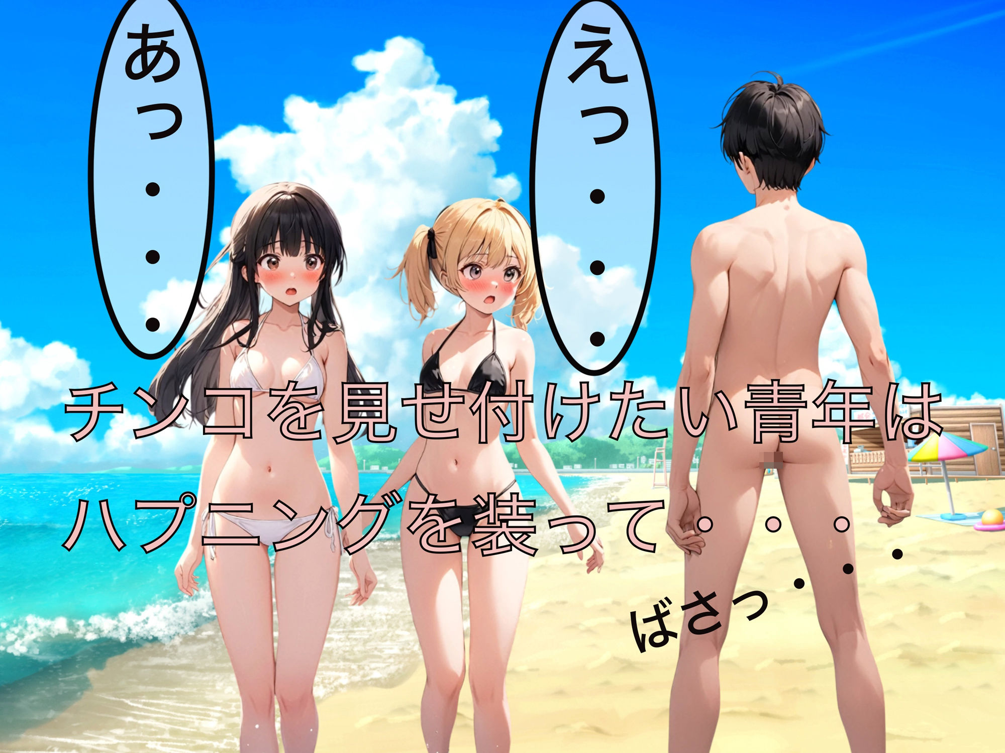 サンプル画像1:ハプニングなら露出も合法(もっちもちのとりもち) [d_535436]