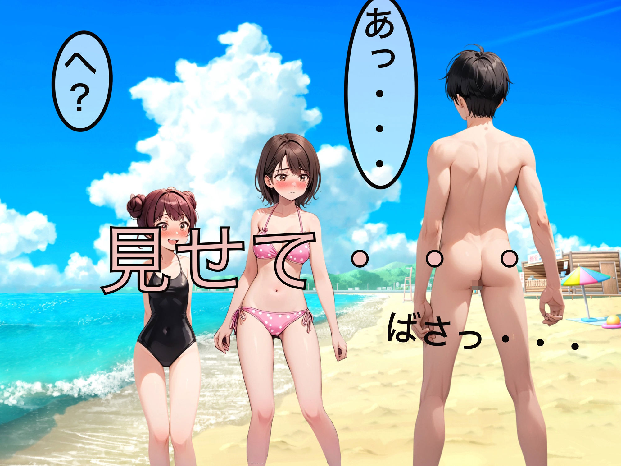 サンプル画像2:ハプニングなら露出も合法(もっちもちのとりもち) [d_535436]