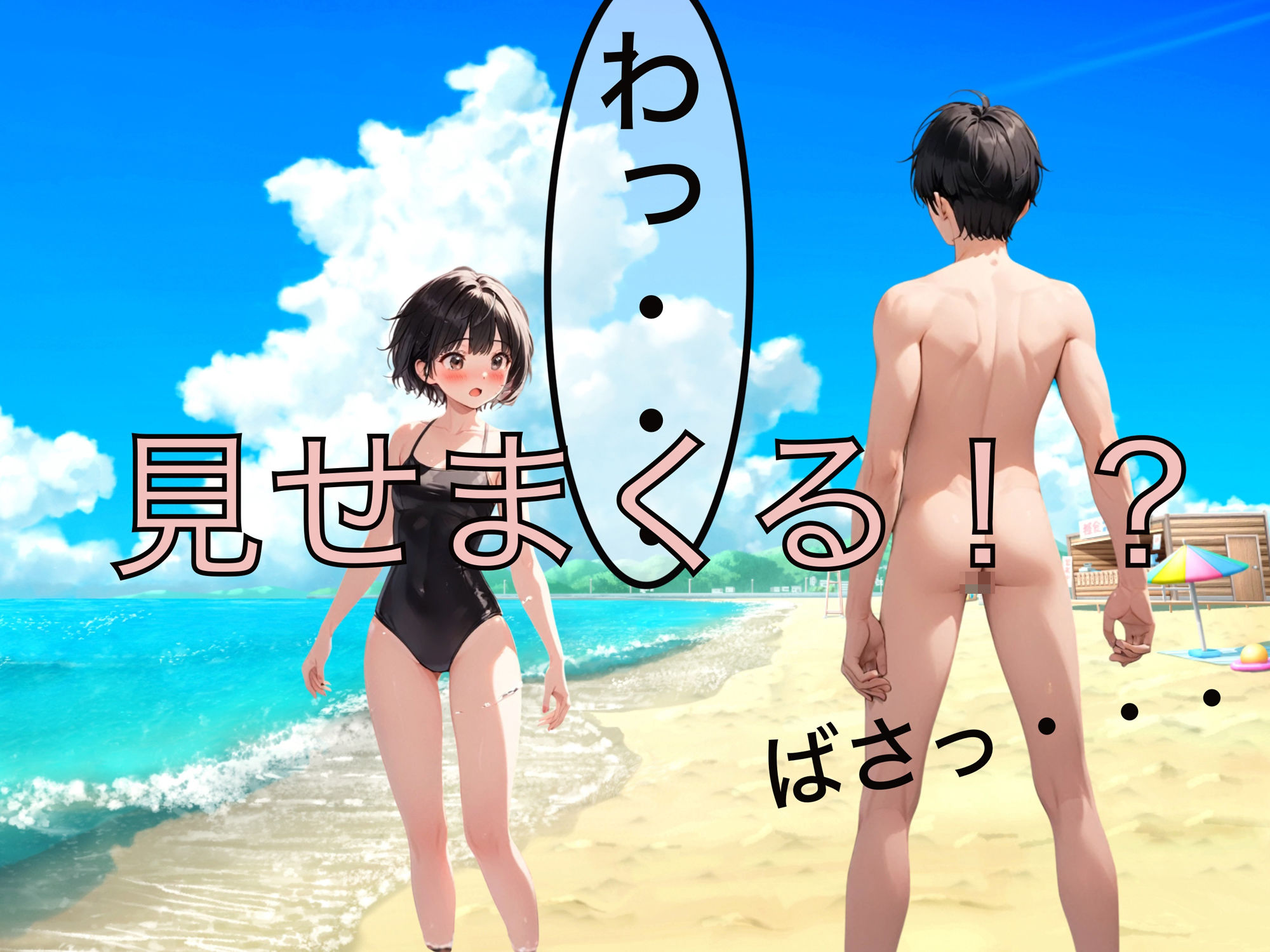 サンプル画像3:ハプニングなら露出も合法(もっちもちのとりもち) [d_535436]