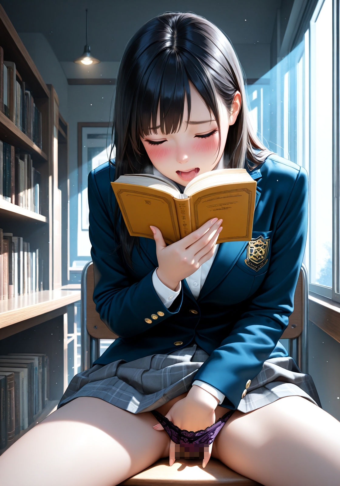 サンプル画像1:なにを読んでるんだろう 〜オナってない？〜(ニッチッチ) [d_535641]