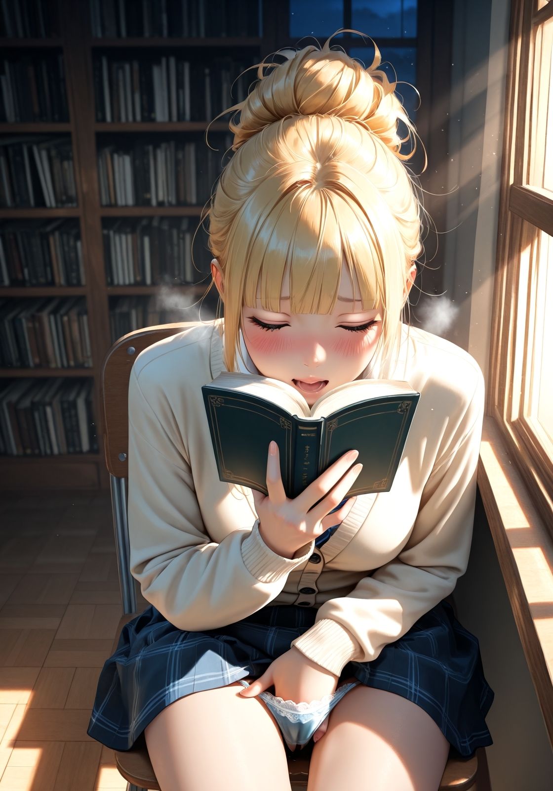 サンプル画像5:なにを読んでるんだろう 〜オナってない？〜(ニッチッチ) [d_535641]