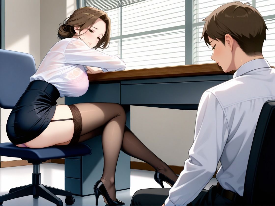 サンプル画像3:下着メーカー人妻社員 オフィスで性感開発された件(じゃいあんとふれんち) [d_535666]