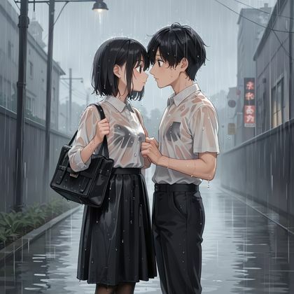 サンプル画像1:雨に濡れた彼女がエロすぎて犯した話(ナツピピ) [d_535722]