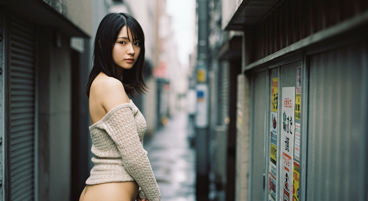 サンプル画像1:路地裏っ娘(AIカメラマンSATO) [d_535787]