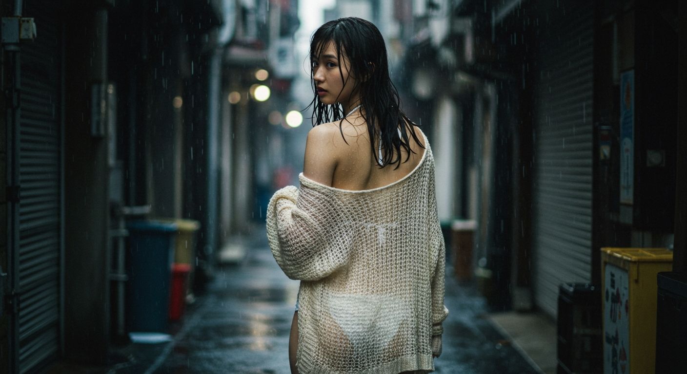 サンプル画像3:路地裏っ娘(AIカメラマンSATO) [d_535787]