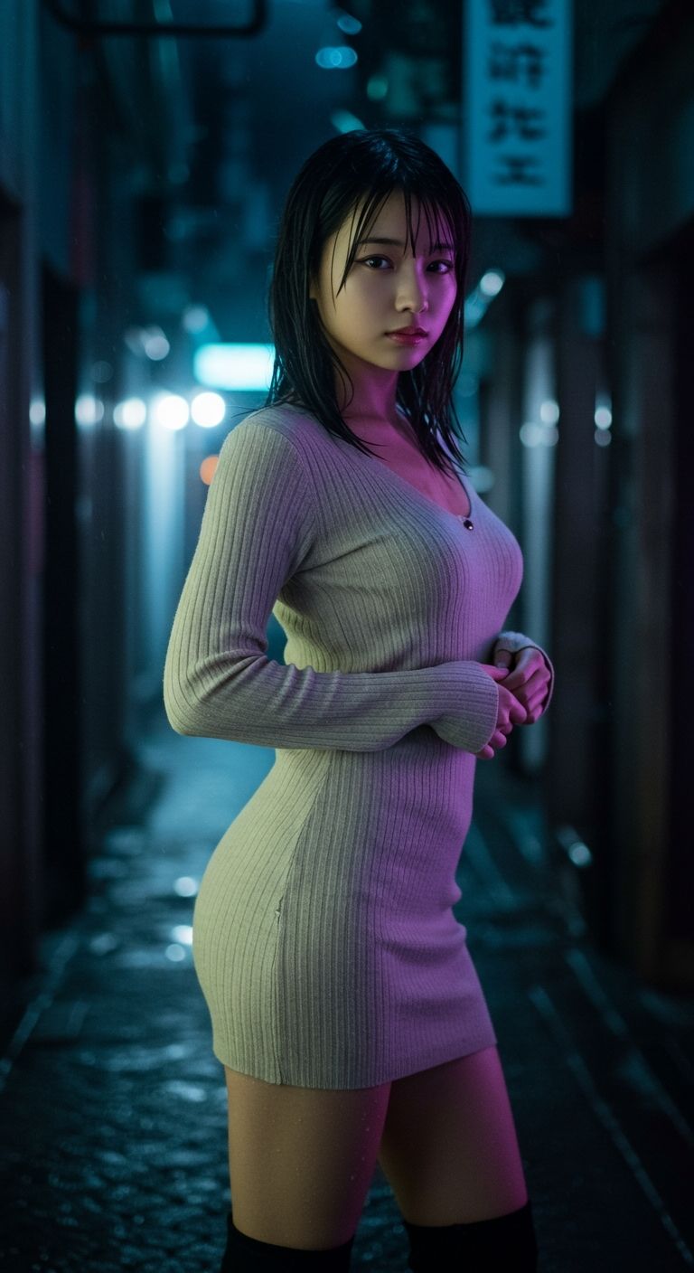 サンプル画像4:路地裏っ娘(AIカメラマンSATO) [d_535787]