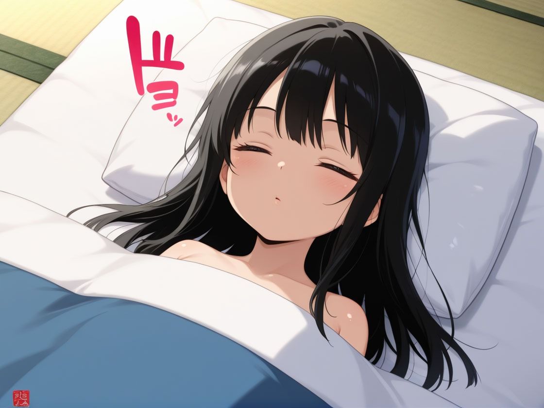 サンプル画像1:ちっぱい娘と相部屋！モゾモゾしてたら俺の膨らんだ股間が爆発(オムライスくん) [d_535850]