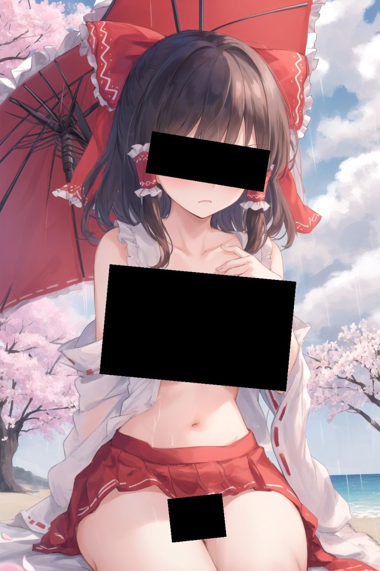 サンプル画像5:魔理沙は霊夢のえっちな写真を撮りたいようです。〜春の雨の朝の海編〜(ゆるふわ研究所) [d_535854]