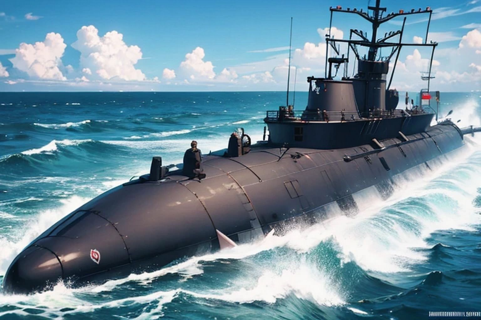 サンプル画像5:潜水艦  素材(豊川内角) [d_535898]