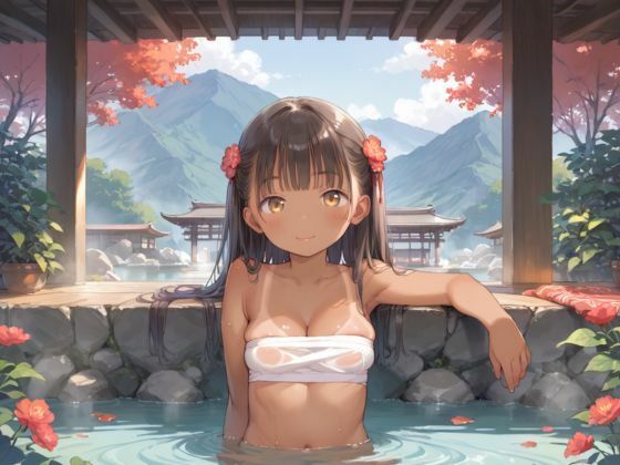 サンプル画像1:褐色ロリと混浴温泉で種付けプレス！(おまんこぽん) [d_535924]