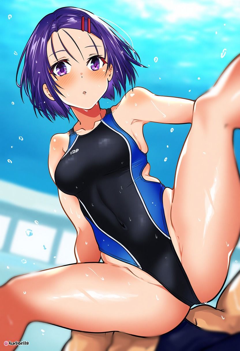 サンプル画像2:とらぶる 恍惚の競泳水着 春〇ちゃん編(潮吹きジョニー) [d_536207]