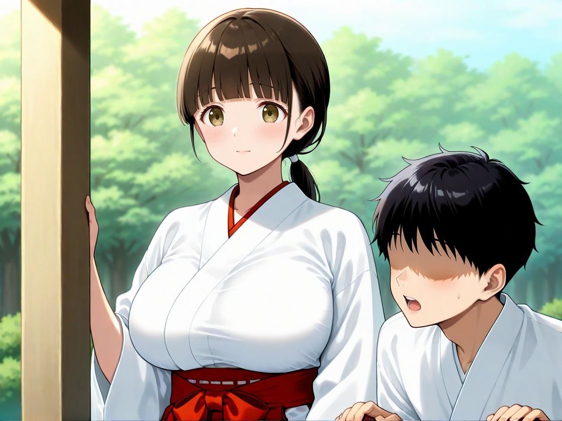 サンプル画像5:見ないで..田舎巫女の発情期セックス(むっちぃぱい) [d_536217]