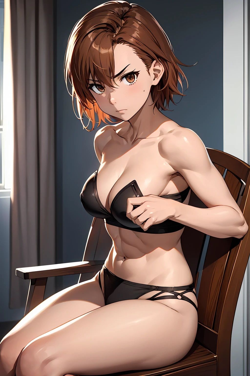 サンプル画像1:御坂〇琴  黒下着と黒ビキニ（56枚）(ひぐまアート) [d_536276]