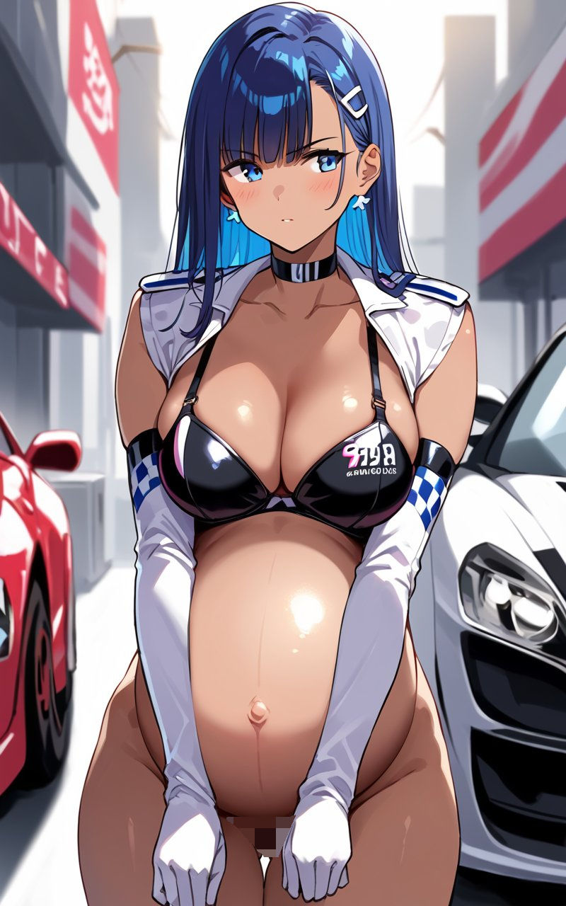 サンプル画像1:AI妊婦グラビアイラスト集 R18＋ Vol.006 レースクイーン編(AI ADLUT STUDIO) [d_536303]