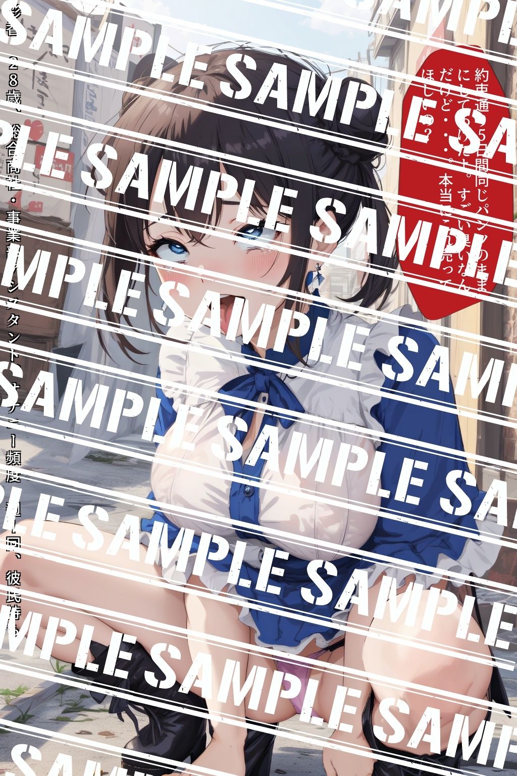 サンプル画像1:小型バイブをおマ●コの中に入れてアヘ顔露出する変態女_vol.1(あらぶるま18＋（二次元）) [d_536399]