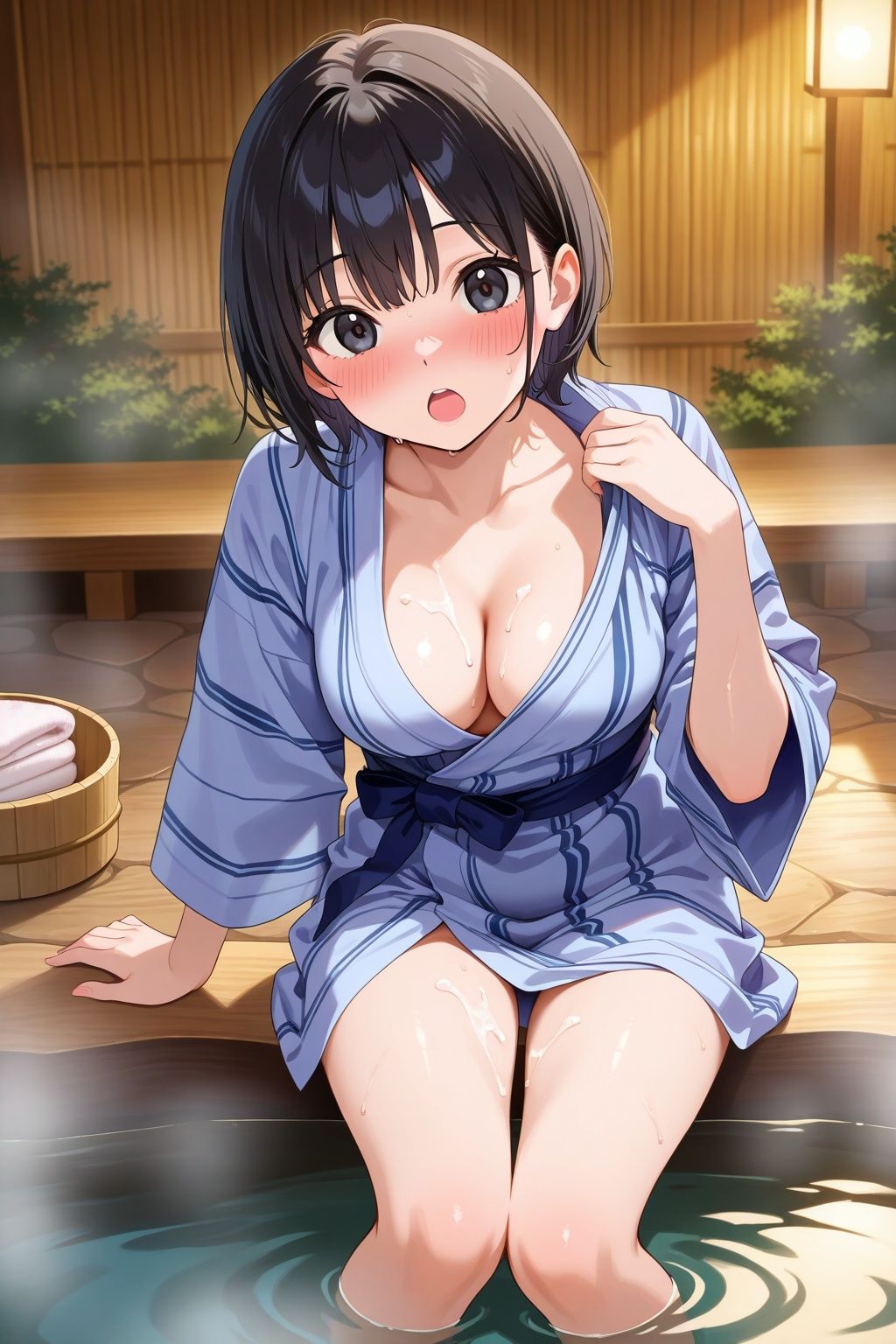 サンプル画像4:温泉の罠〜混浴で奪われた彼女の心〜(uber美女) [d_536461]