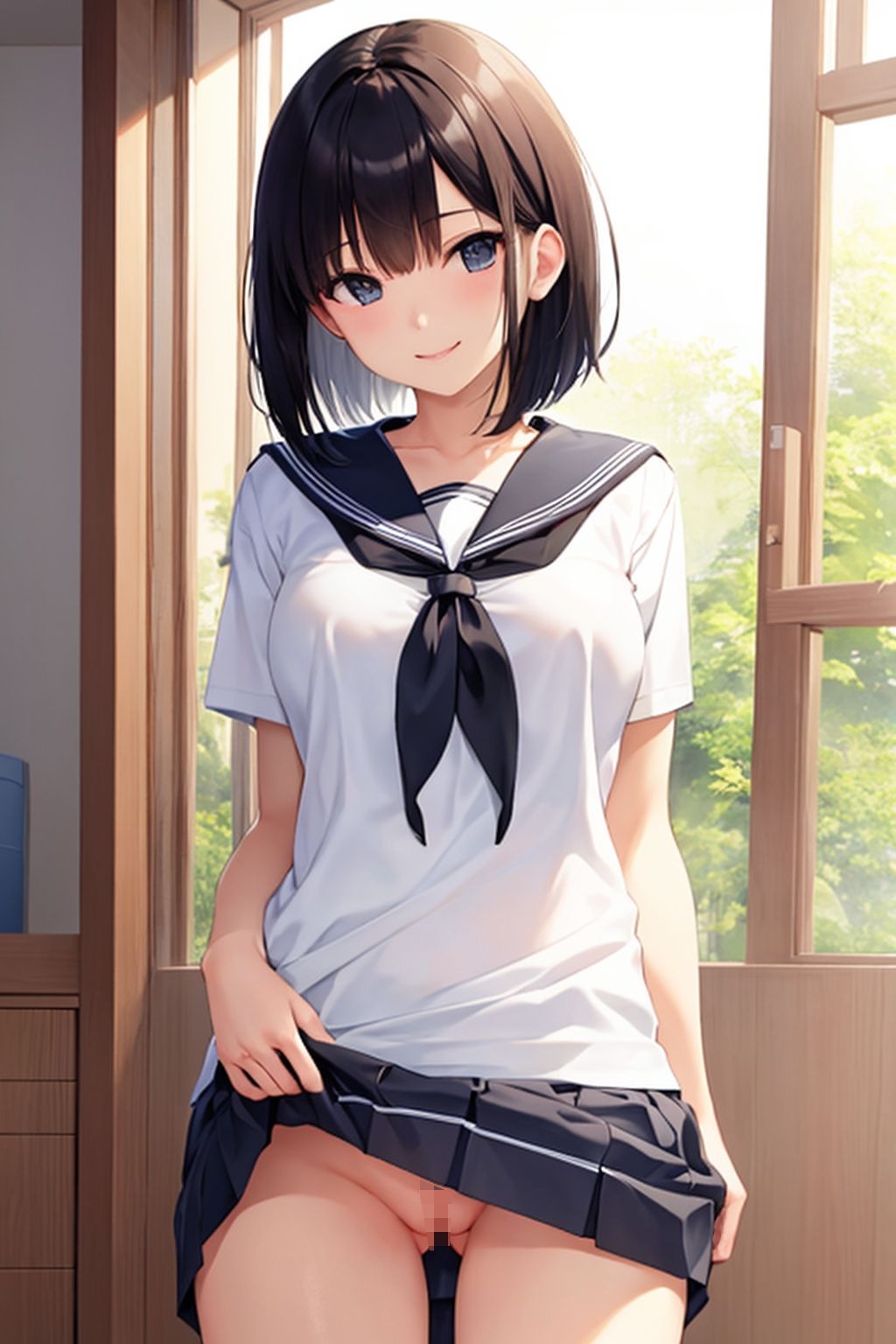 サンプル画像1:開脚JK セーラー編(AI娘堂) [d_536549]