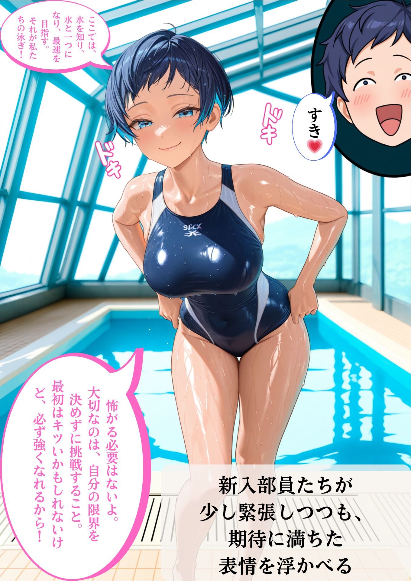 サンプル画像3:強豪水泳部  秘密の特訓(AI美女あむ) [d_536582]