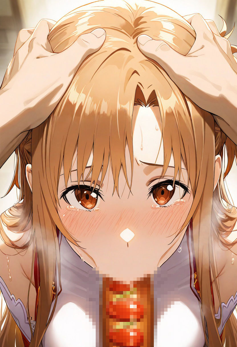 サンプル画像5:アスナさんがかたくておっきなソーセージをペロペロ ぐぽぐぽディープ編 Vol.1＋Vol.2(OtakukunB) [d_536612]