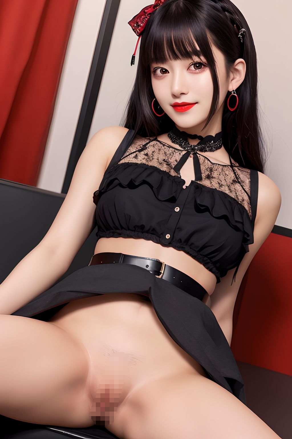 サンプル画像4:開脚女子校生4 地雷系編(AI娘堂) [d_536669]