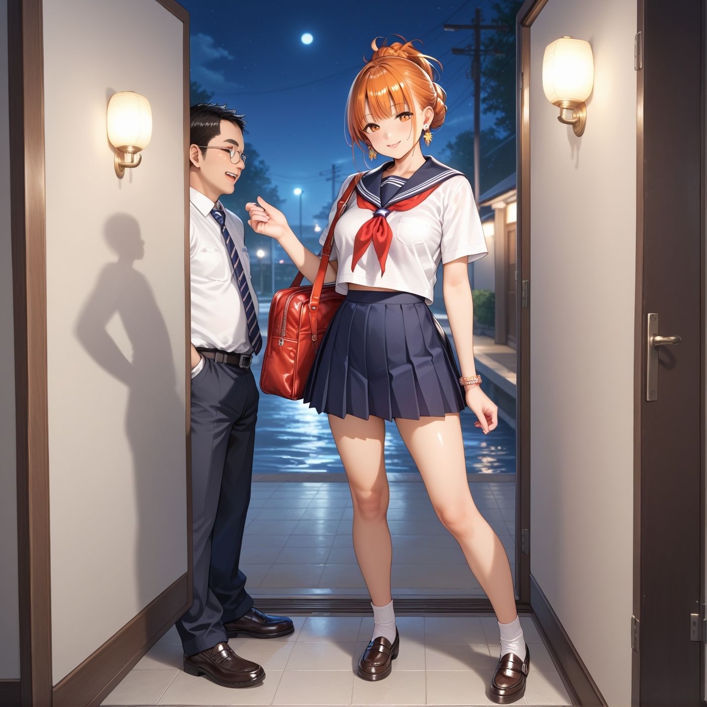 サンプル画像1:パパ活女子校生に種付け？ 7 【おじさんとの豪華CG250枚収録】(アオとハル) [d_536686]