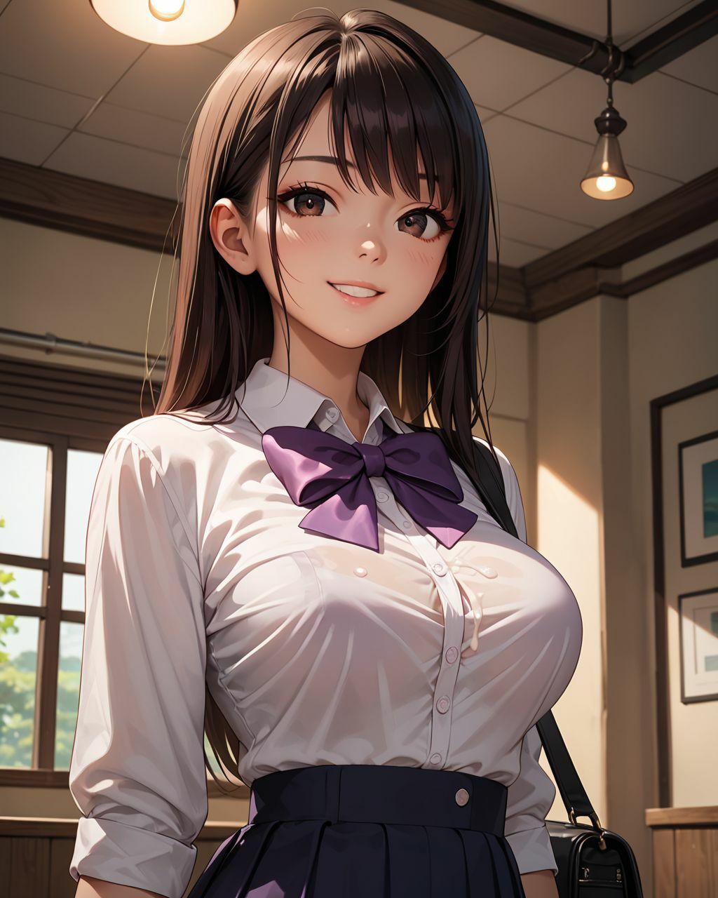 サンプル画像1:中出しOK巨乳先輩、いいなり完全服従(AIくいーん) [d_536749]