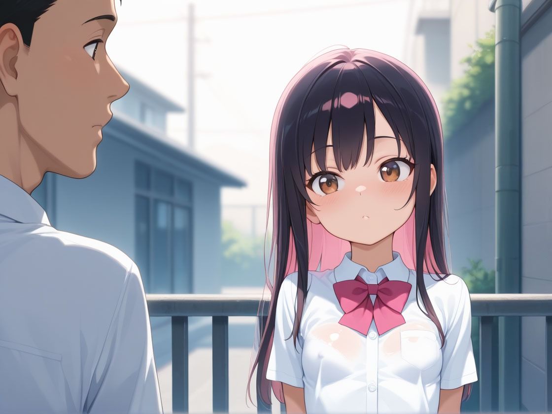 サンプル画像1:ちっぱい娘はノーブラ転校生〜無知すぎてあちこちで犯●れまくってた(オムライスくん) [d_536790]