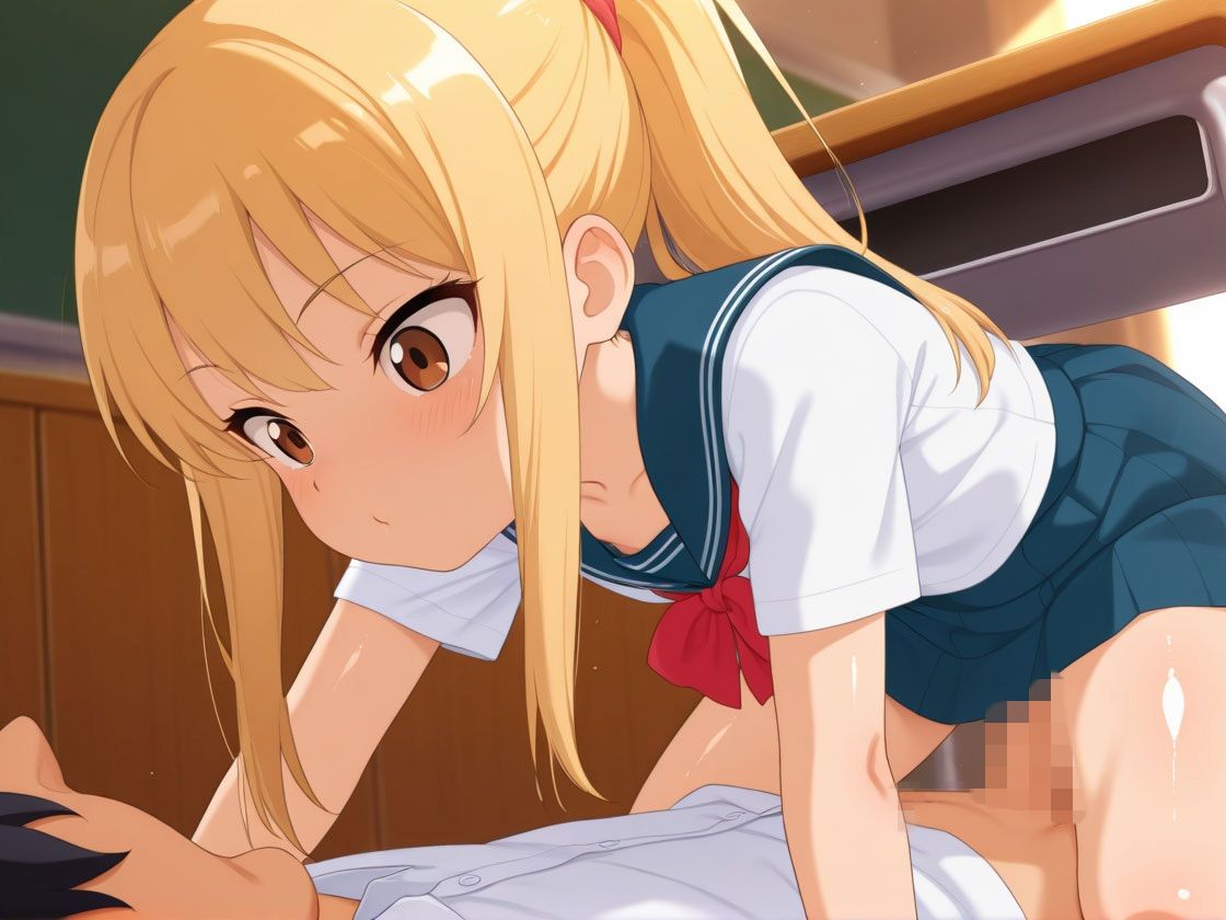 サンプル画像2:ちっぱい娘と休み時間に…「こっそり挿れちゃう？」(オムライスくん) [d_536803]