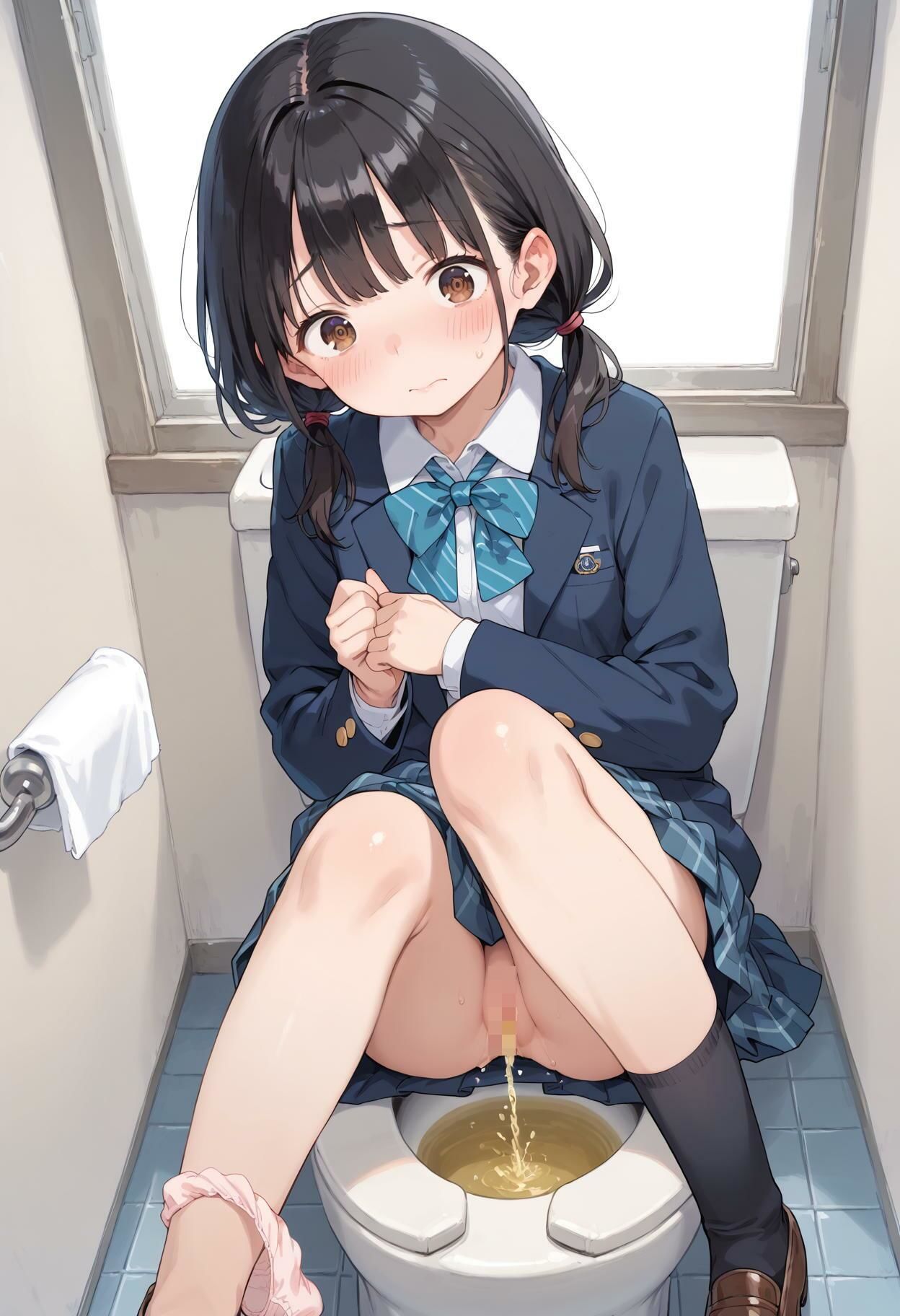 サンプル画像2:【女子校生のオシッコ】学校の女子トイレ盗撮(AI_Peeパンティ) [d_536824]