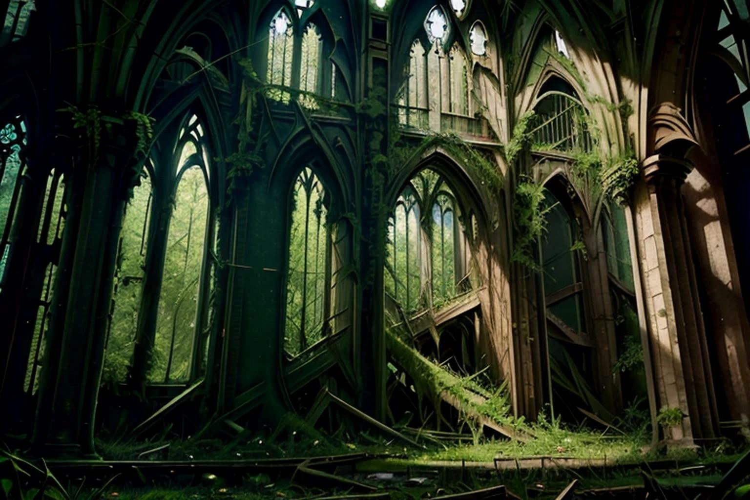 サンプル画像5:廃城  背景素材(豊川内角) [d_536904]