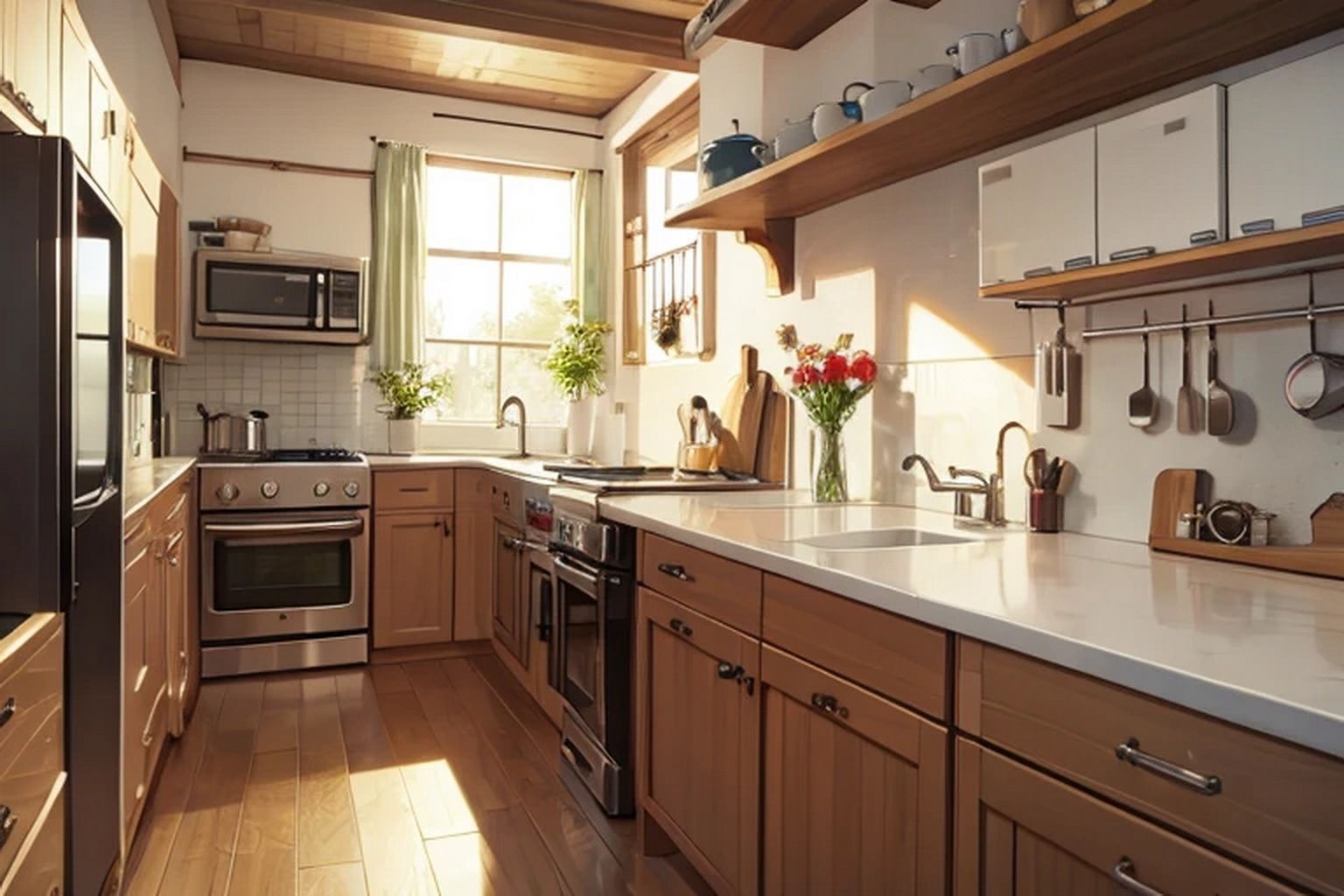 サンプル画像4:一般、店舗のキッチン  素材(豊川内角) [d_536921]