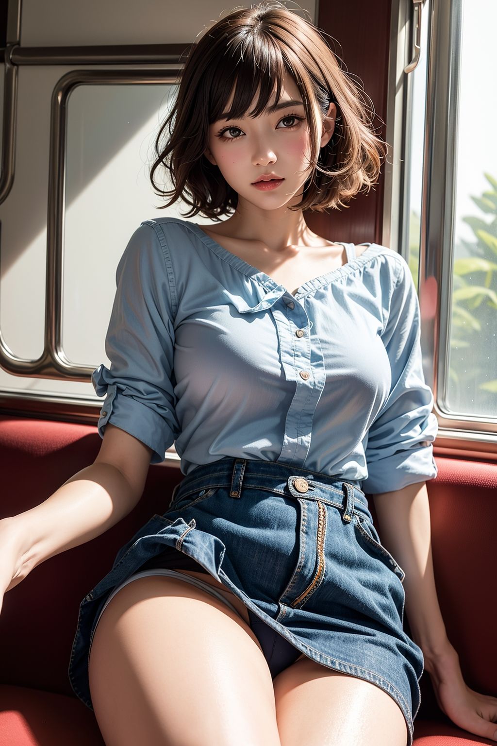 サンプル画像4:キュートなパンチラ電車4(A_LOVE_A) [d_537066]