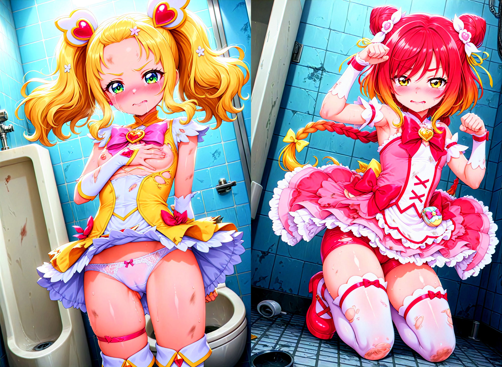 サンプル画像2:敗北魔法少女ガニ股特大アナルディルドスクワット刑 〜チンピラ戦闘員に強●チン媚びスパンキング調教させられる処女魔法戦士プリティア〜(AIXメイジ) [d_537103]