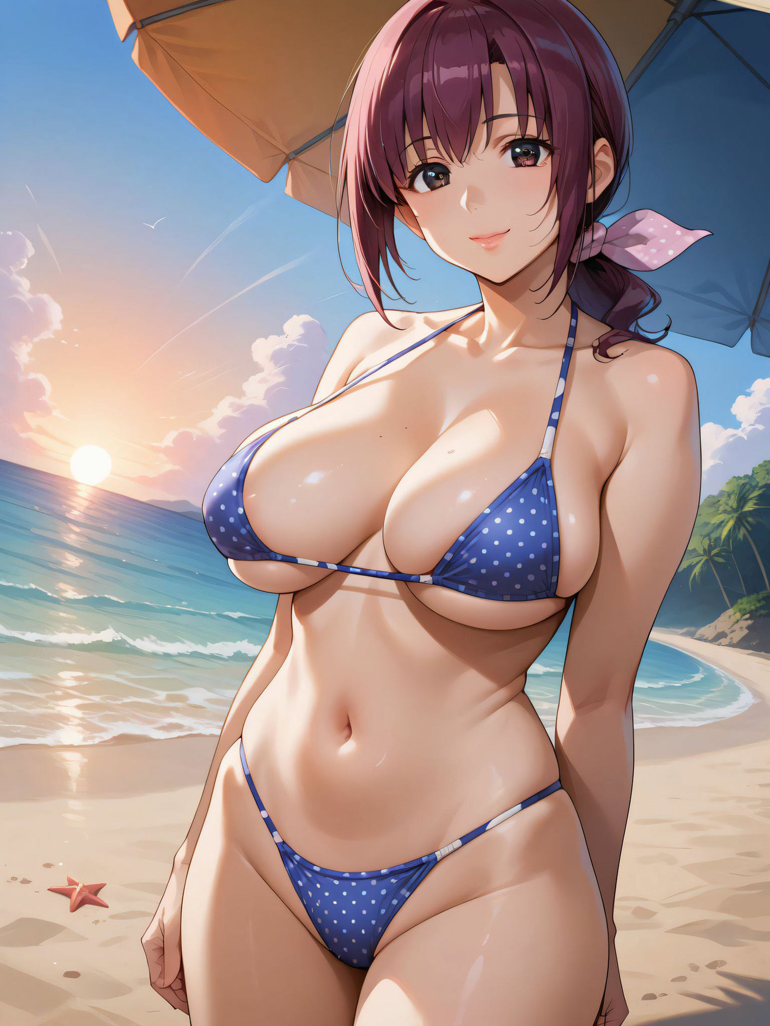 サンプル画像3:人妻 ◯代のむちむち水着(AIれんず) [d_537166]