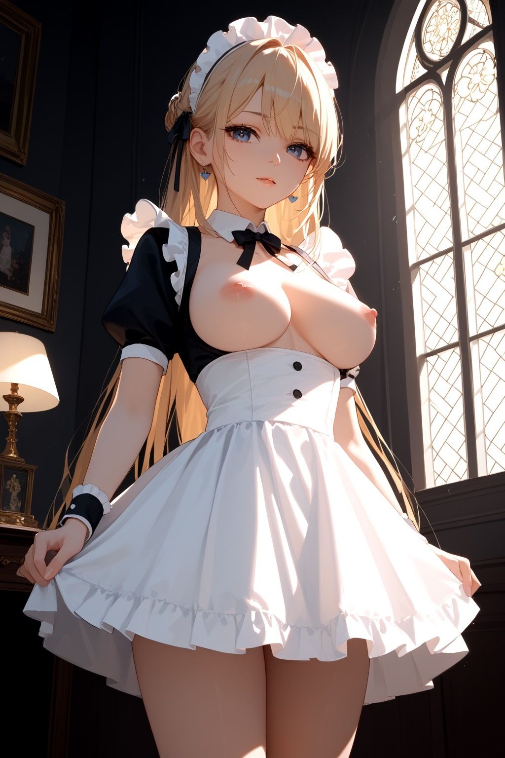 サンプル画像2:メイドがご主人様だけに魅せる大胆な姿！(ピンクパレット) [d_537408]