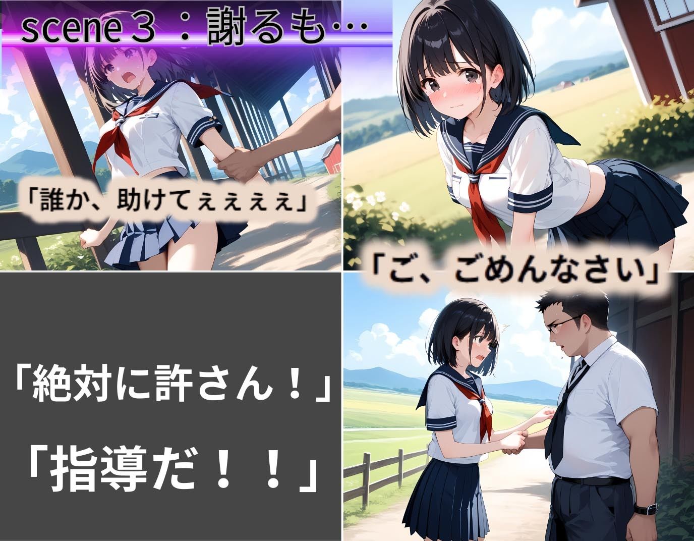 サンプル画像5:清楚な女子校生が野ション！知らない男に見つかり、無理やり…まさかの快楽堕ち(制服物語) [d_537415]