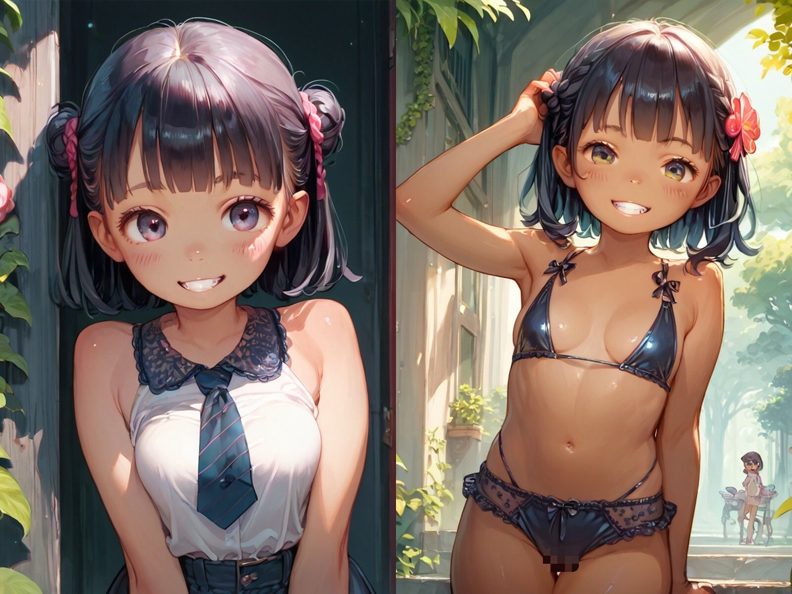 サンプル画像1:妹みたいなちっぱい黒髪女の子とセックスしまくった【ボテ腹あり】(メスの本能) [d_537489]