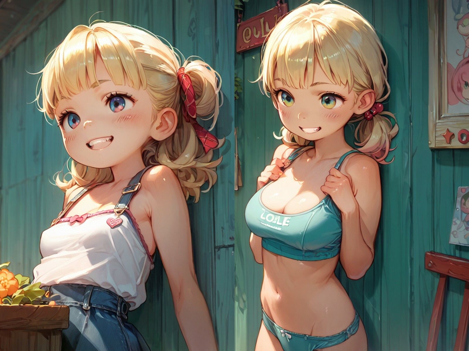 サンプル画像1:妹みたいなちっぱい金髪女の子とセックスしまくった【ボテ腹あり】(メスの本能) [d_537496]