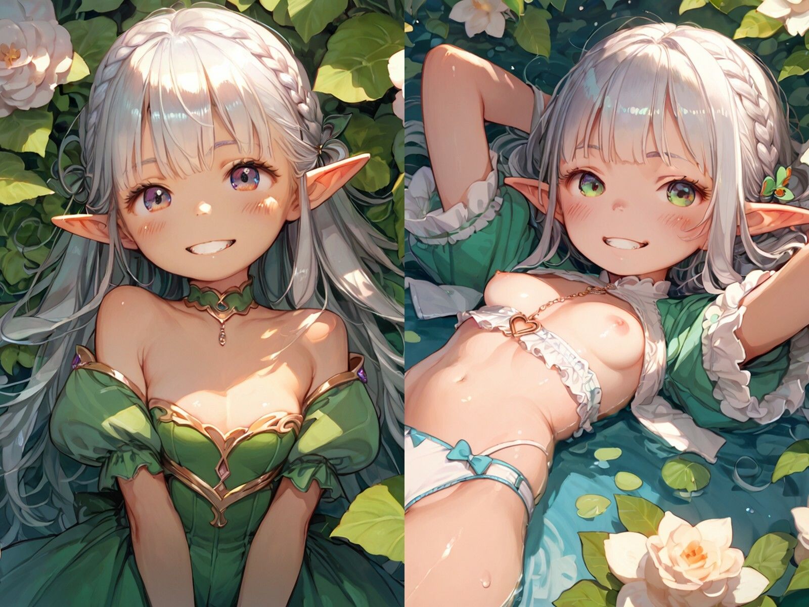 サンプル画像1:妹みたいなちっぱい銀髪エルフとセックスしまくった【ボテ腹あり】(メスの本能) [d_537503]