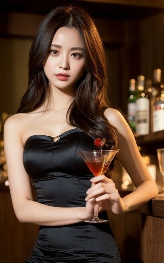 サンプル画像5:【美女名録】vol2.10  漆黒の誘惑 -黒のドレスに囚われて 213枚  【AIグラビア写真集】(AI美女制作参謀本部4課) [d_537591]