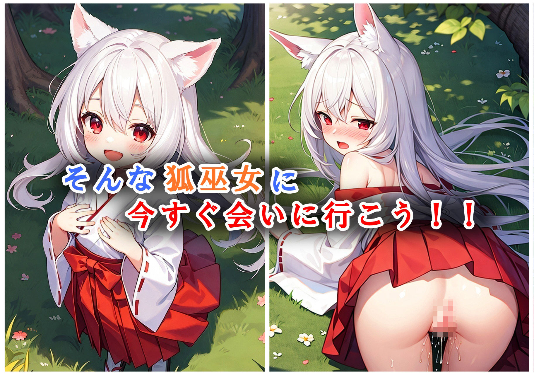 サンプル画像5:囚われた狐巫女を助けたらフラグが立ったのでイチャラブエッチしたい！(狼芝居) [d_537604]