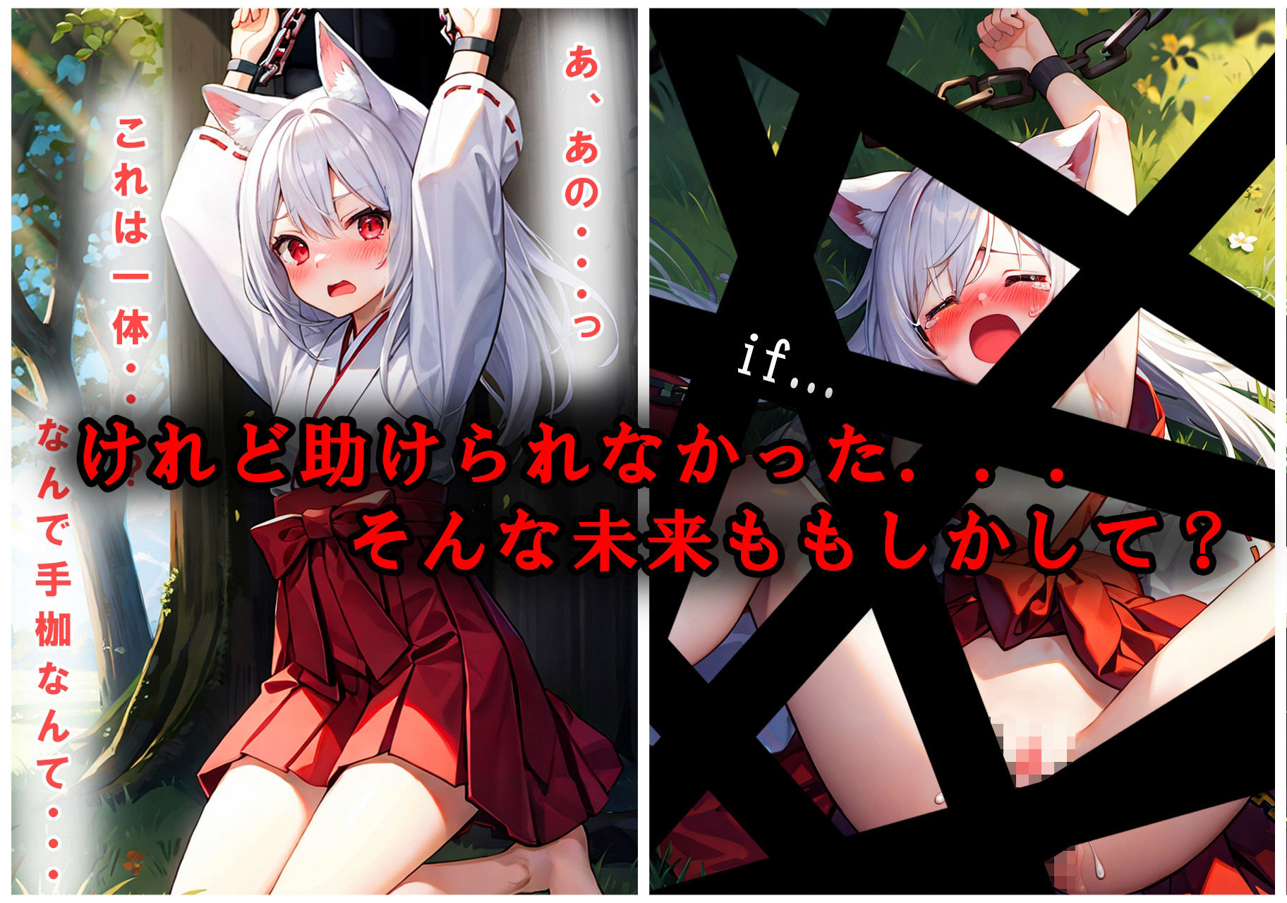 サンプル画像6:囚われた狐巫女を助けたらフラグが立ったのでイチャラブエッチしたい！(狼芝居) [d_537604]