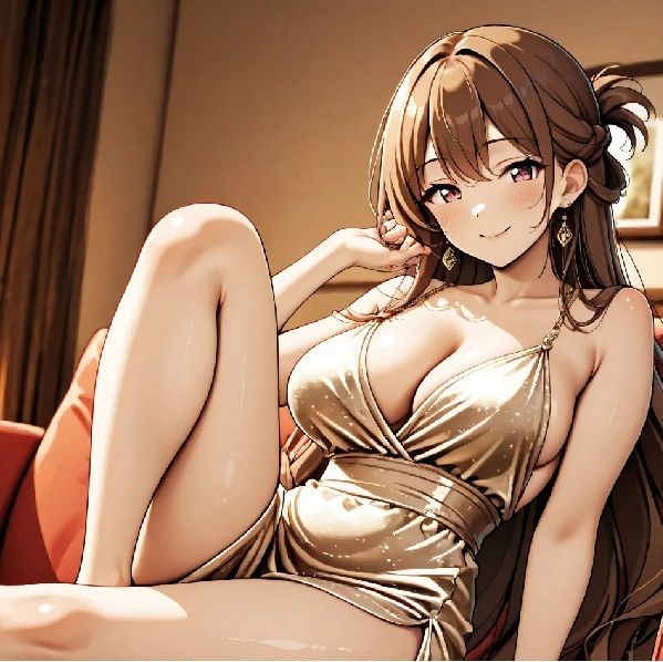 サンプル画像2:Luxury Night – 誘惑の微笑み【着衣巨乳】(妄想画房) [d_537790]
