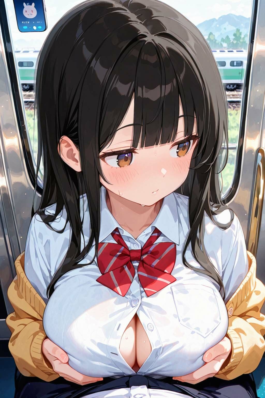 サンプル画像1:黒髪JK電車で好き放題(felicity) [d_537800]