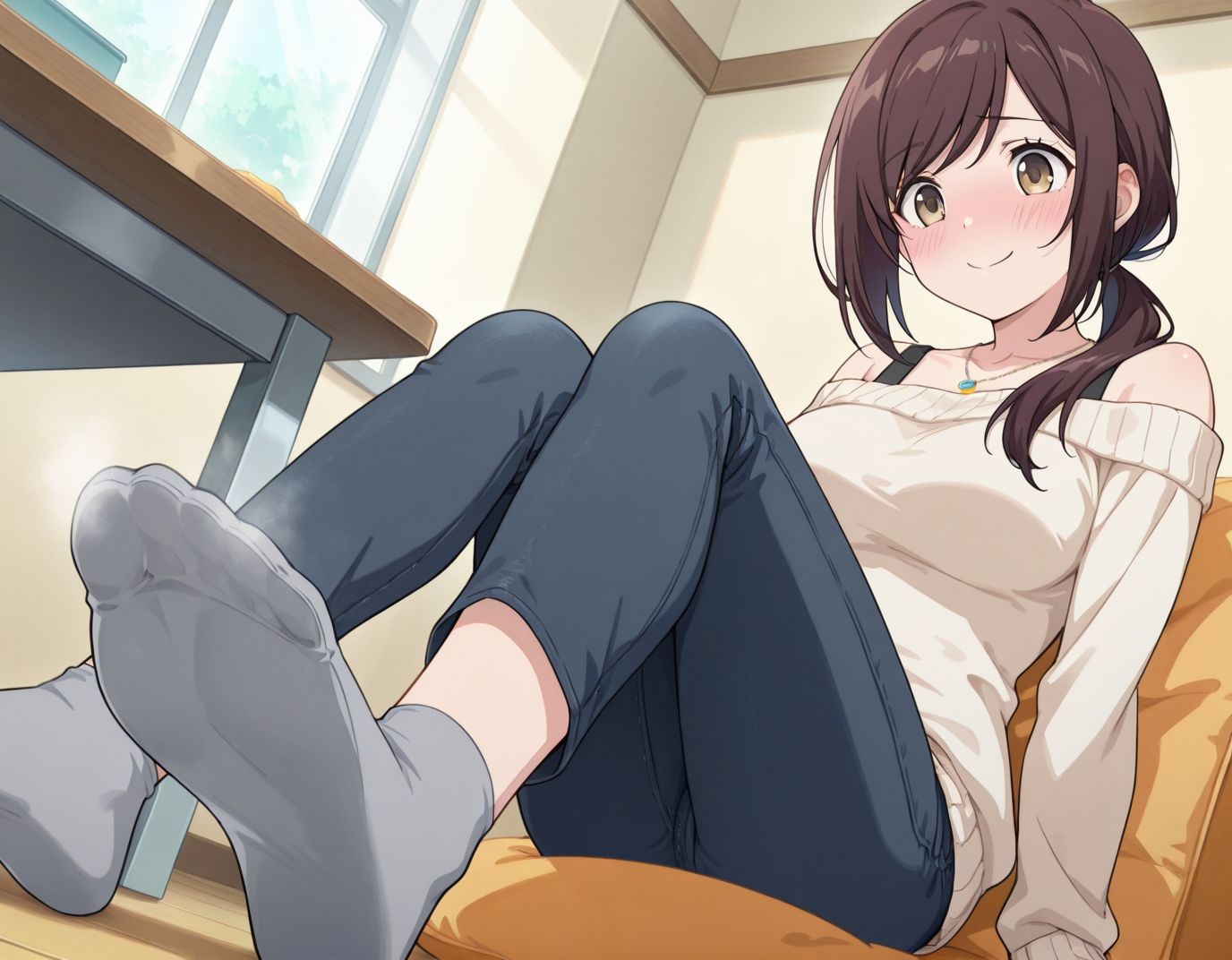 サンプル画像2:【187枚】水梨和香のエロい足コキで大量射精したいっ！【オリジナル】［187 photos］ I want to ejaculate a lot with Honoka Mizunashi erotic footjob！ ［Original］(アトリエくろてふ) [d_537878]