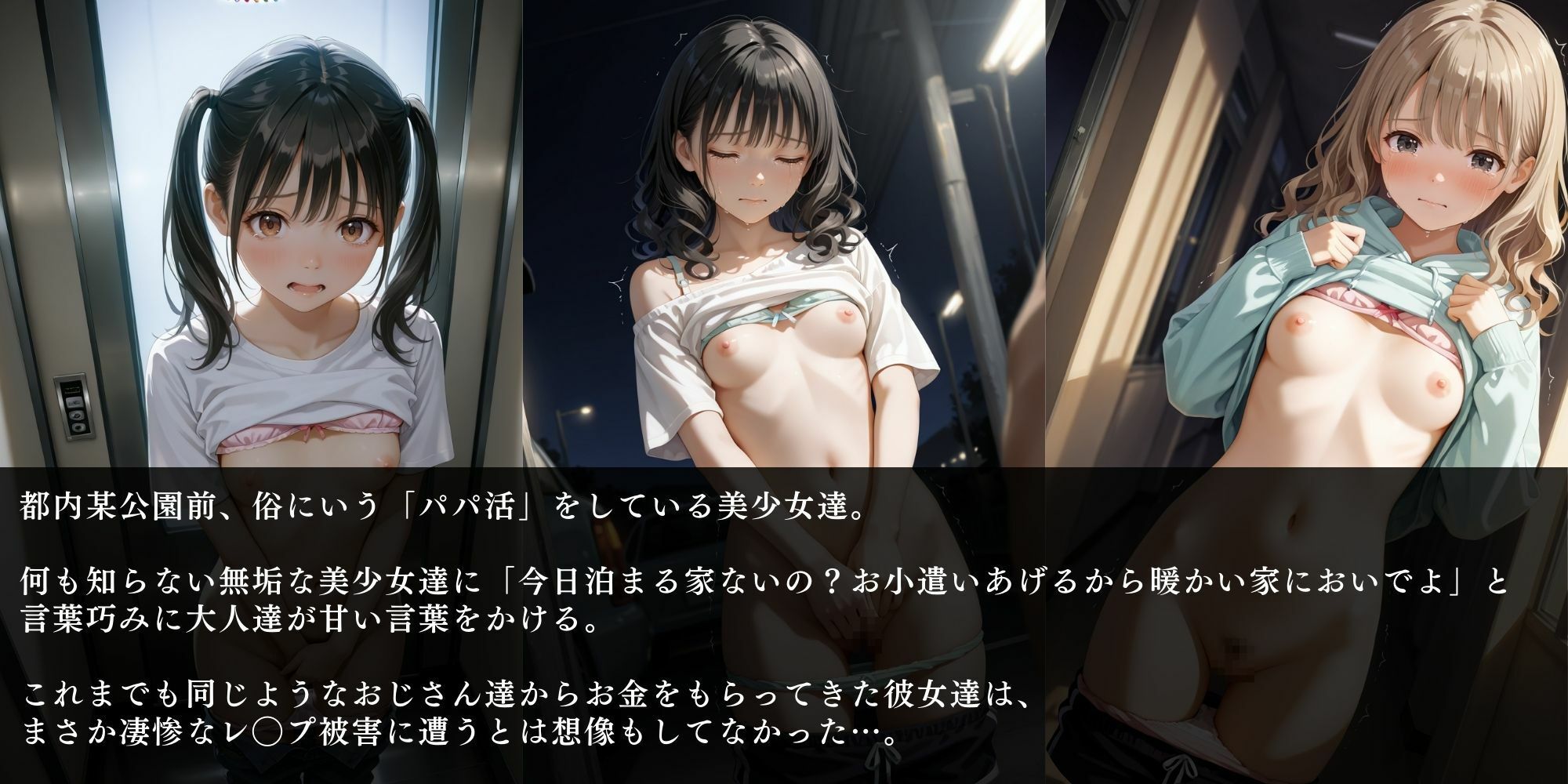 サンプル画像1:穢され汚された処女達〜家出少女達に強●性交中出しして孕ませる〜(夢のしずく) [d_538143]